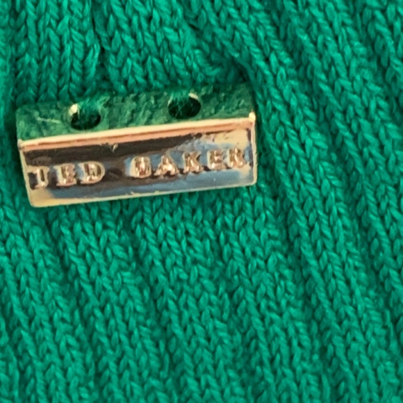 Ted Baker Ribbed Knit Pullover Top Size Small 4-6 Kelly Green Classic - Picture 4 of 11